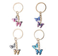 Personalized New Design Fashion Metal Epoxy Butterfly Keychain Promotional Souvenir