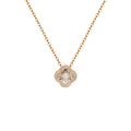 Wholesale 18k Real Yellow Gold Four-Leaf Clover Necklace Trendy Diamond-Laden Lucky Grass Set for Weddings and Engagements