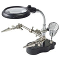 Welding Magnifying Glass With LED Light 3.5X-12X Lens Auxiliary Clip Loupe Desktop Magnifier Third Hand Soldering Repair Tool MegaBDM