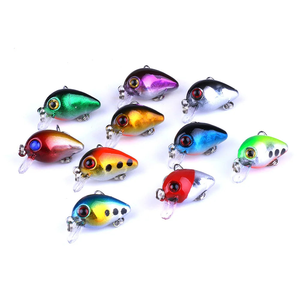 TOPRIGHT CB1014 1.5g 30mm Hard Mini Crank Lure Shallow Diving Crankbaits Hard Bait Bass Fishing Lure