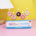 Colorful Donut Cake Candle Birthday Candle Decoration Party Celebration Baking Plug-in Wholesale