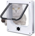 Modern Square 4 Way Lock Spiral Open Plastic Inner Flap Dog & Cat Screen Door Window Access Pet Care