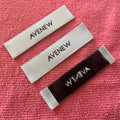 High Definition Stitching on Damask Woven Labelend Fold Brand Name Clothing Label for T-shirt