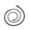 3mm White Black Stone Tennis Necklace 18k Gold Plated for Men Women Iced Out Colorful Cz Tennis Chain