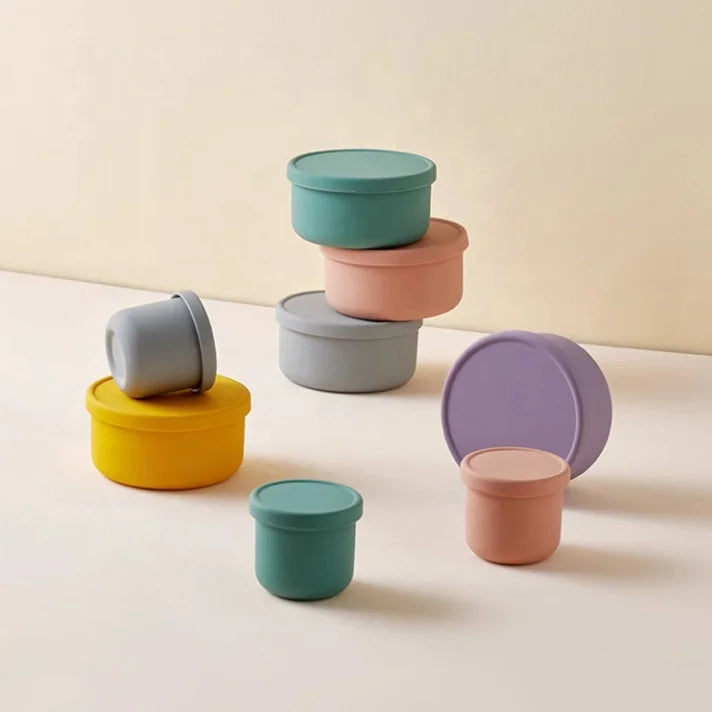 Eco Friendly Food Grade Silicone Portable Children's Sealed Lunch Box Food and Fruit Keep Fresh Storage Box