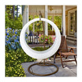 LED Plastic Modern Outdoor Patio Swing Multi-Color Illuminated Garden Furniture Seat 1 Person