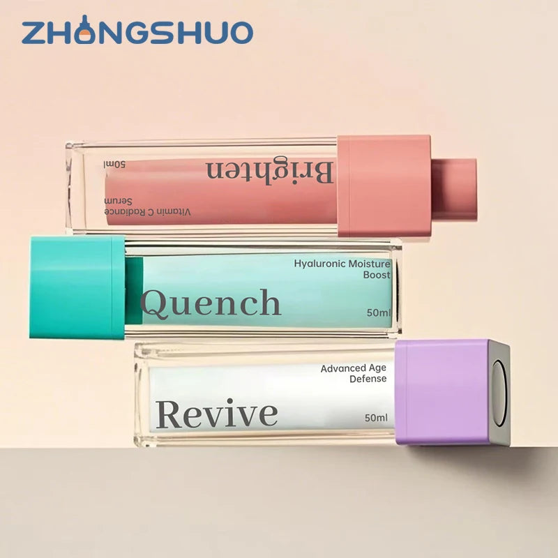 15ml 30ml 50ml Square Airless Pump Bottle White Plastic AS Airless Bottles Refillable Lotion Bottle Wholesale
