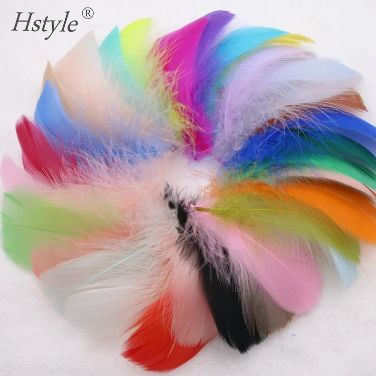 100PCS Natural Turkey Feathers 6-12cm Small Floating Colourful Swan Feather Plume Craft Wedding Jewelry Home Decoration SD021
