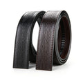 LQbelt New Full Grain Cow Leather Belt Strap Cowhide Men's Automatic Buckle Belt Without Buckles High Quality