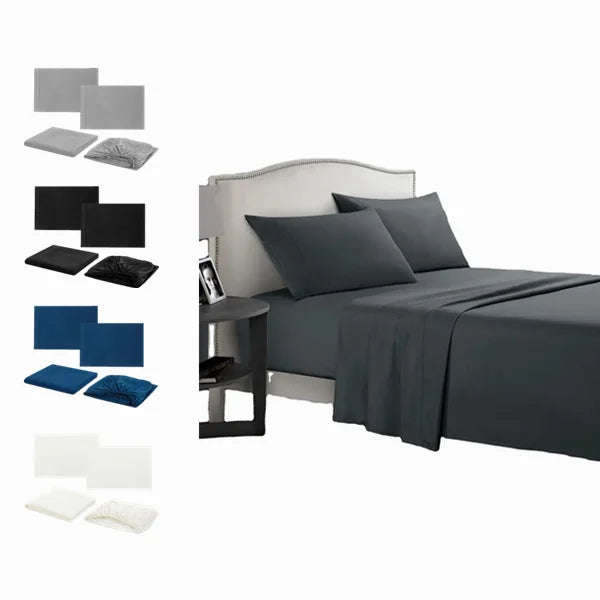 Custom Logo Brushed Microfiber Soft Polyester 3pcs 4pcs Hotel Bed Bedding Set Home Bedding Set Hospital Flat Sheet Fitted Sheet