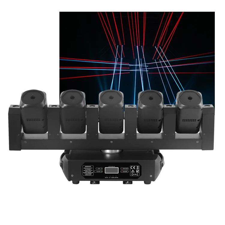 Hot Sale 5 Heads Rgb Full Color Dmx 2500Mw Moving Head Laser Light for Night Club Event