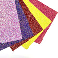 Bright Mix of Nickel Candy Colors Chunky Shimmering Fabric Pieces Shimmering Shiny Yellow Gray Star Faux Leather Loop Bow