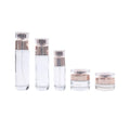 Luxury Pink Glass Cosmetic Face Button Dropper Bottle 30g/50g/40ml/100ml/130ml Screw Cap Serum Lotion Facial Skin Care Cream