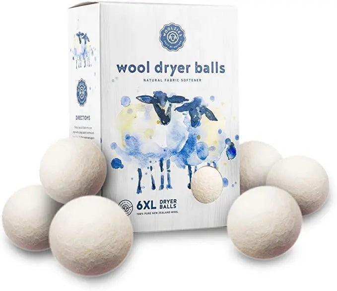100% Organic Wool Dryer Balls with Best Scented Essential Oil Natural Fabric Softener for Cleaning for Laundry