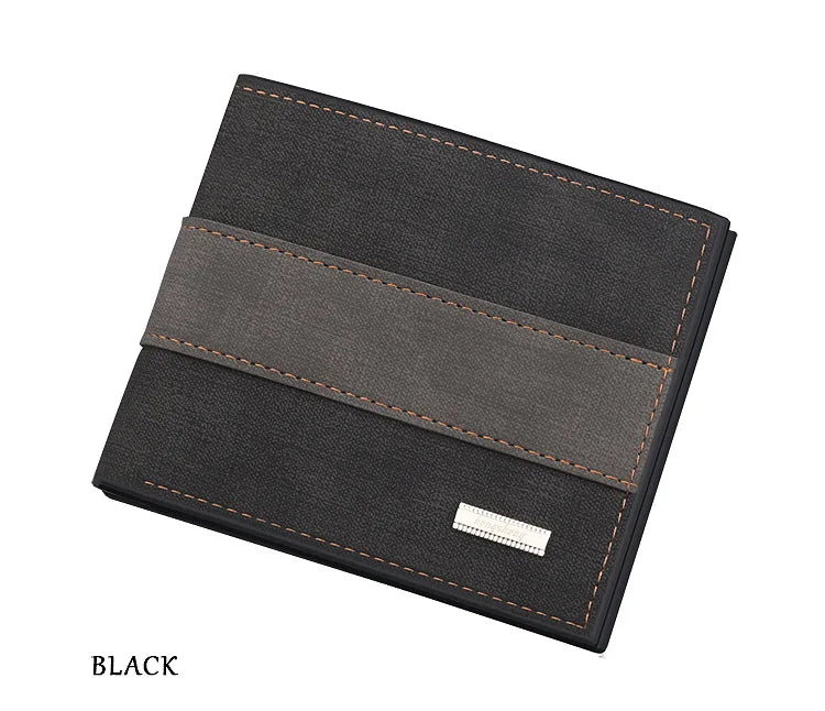 Retro Short ultra Thin Wallet Men's Wallets Style Personality Vertical Men Slim Minimalist Wallet