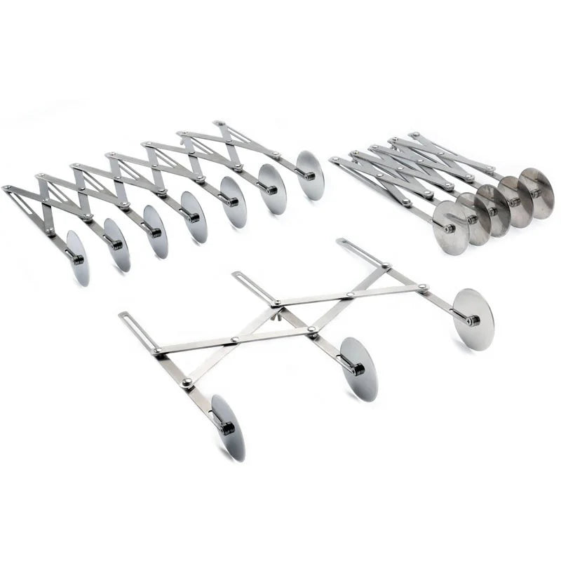 Baking Tools Kitchen Accessories Stainless Steel Adjustable Pizza Wheel 3 5 7 Wheels Pizza Cutter Bread Dough Cutter