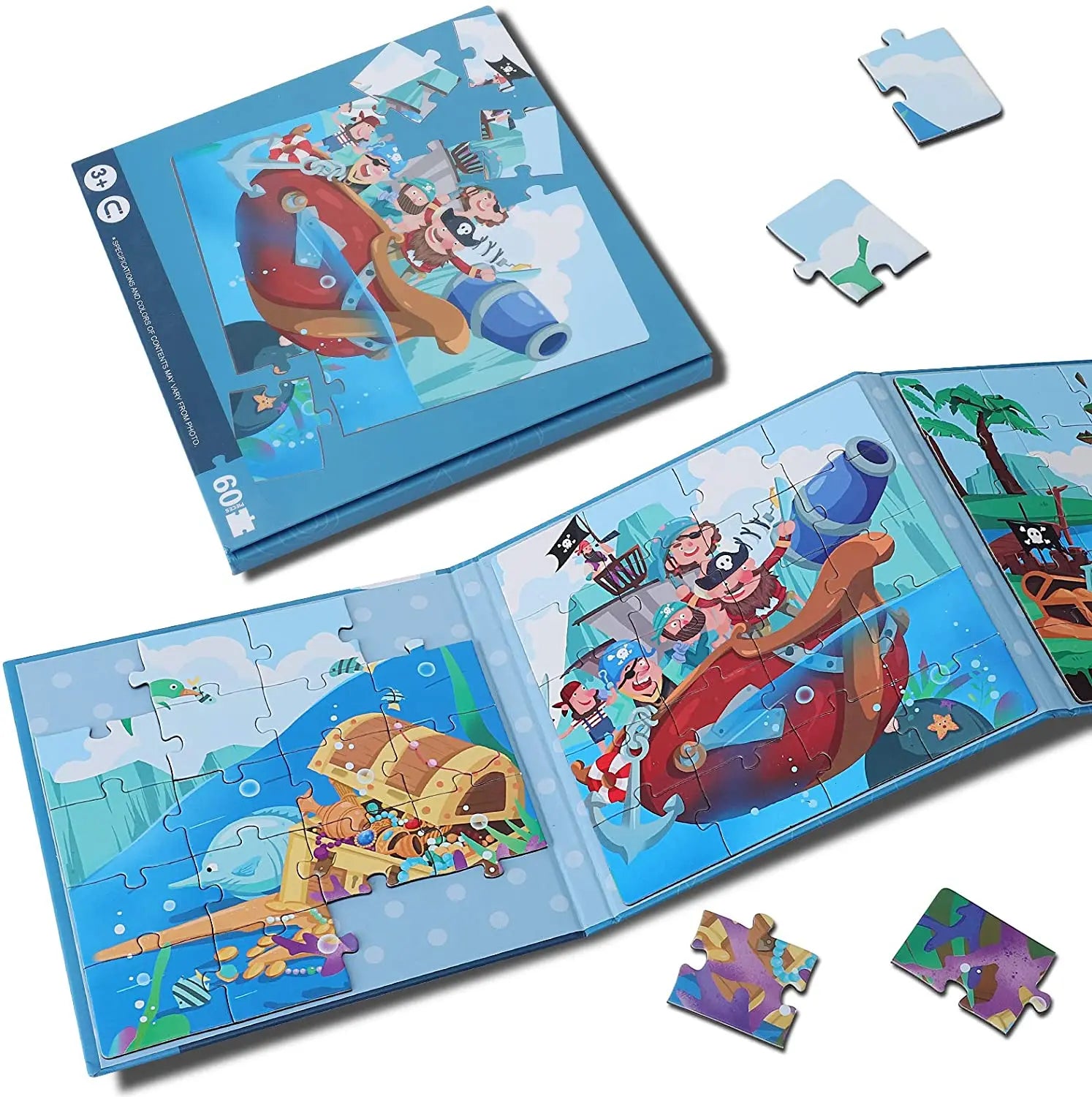 Magnetic Puzzles for Kids Wooden Jigsaw Puzzles Book for Toddlers Preschool Educational and Learning Toys