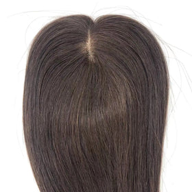 Remy Wig Silk Base 9*14cm Indian Hair Piece Real Straight Human Hair Topper Women Hairpieces