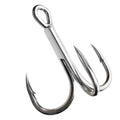 WEIHE  2# 4# 6# 8# 10# Bright Tin Fishing Hook High Carbon Steel Treble Overturned  Fishing Tackle Round Bend Treble Hook