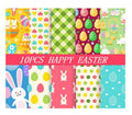 10 Pieces Easter Day Egg Rabbit Pattern Fabric Bundle for DIY Quilting Fat Quarter Patchwork & Craft Making Sewing Accessory