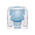 New Arrivals ZHUODI Modern Geometric Square Glass Candle Tins Lids in Trending Colors Wholesale Home Decor Fragrance Accessories