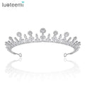 LUOTEEMI Wedding Hair Jewelry Bridal Accessories Crown Zircon Elegant Wholesale for Girl Tiara Luxury