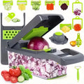 15pcs Set Multifunctional Kitchen Onion Dicer Cutter With Container Fruit Slicer Potato Grater Vegetable Chopper