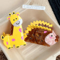 Personalized Customization Hot Selling Hedgehog Giraffes Acetate Custom Hair Clip Unique Custom Three-color Hair Claw Wholesale