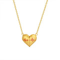Moge Joyas De Acero Korean Design Jewelry Best Friends Heartbeat Pendant Magnetic Heart Necklace for Girls Gift