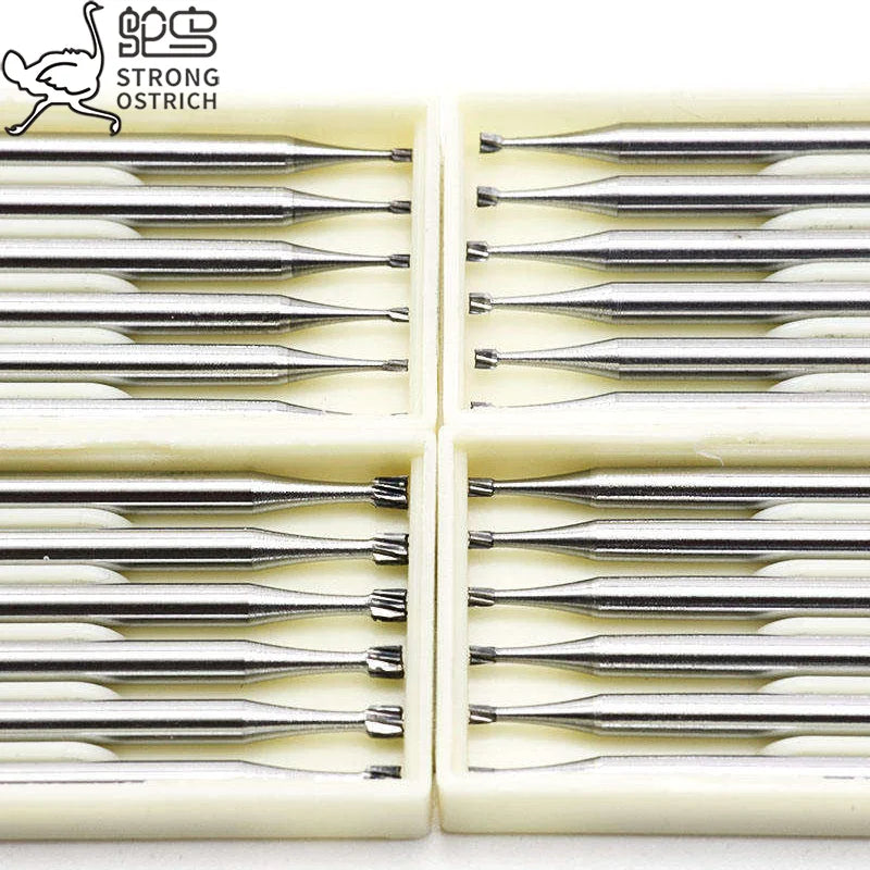 Strong Ostrich Tungsten Carbide Jewelry Tool Jewellery Carving Kit Jewellery Burs Rotary Drills Bit Set