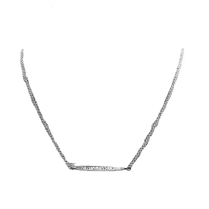 Hot Sale Trendy Women's CZ Geometric Buddhist Charm Necklace with Link Chain Silver Plated Alloy for Party or Gift