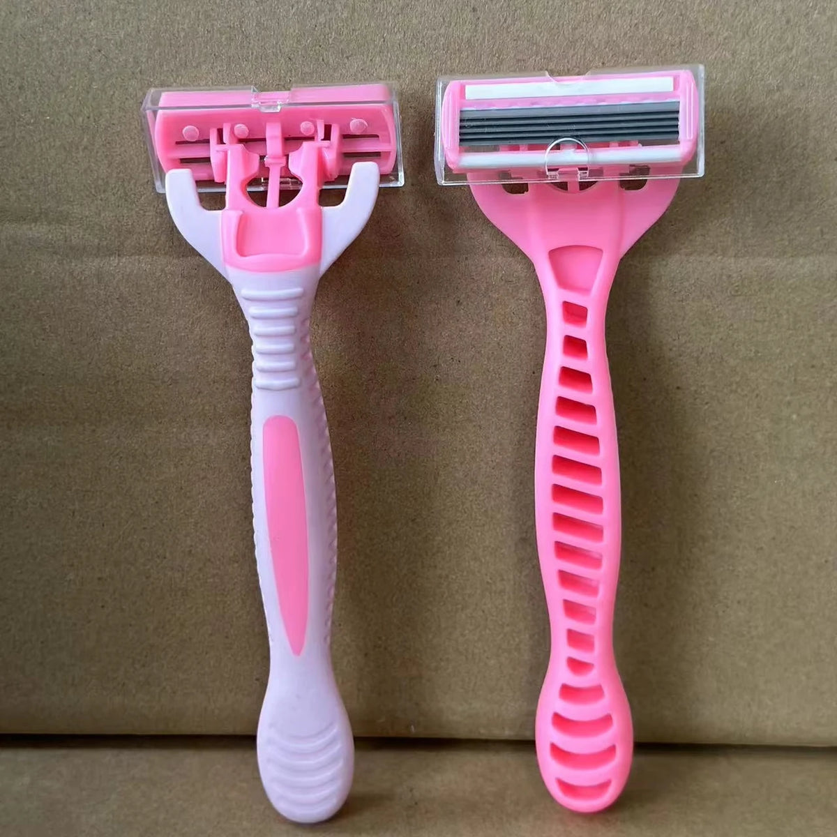 Disposable Razor Set for Men Six-Blade Shavers with Lubricant Bar and Super Rubber Handle