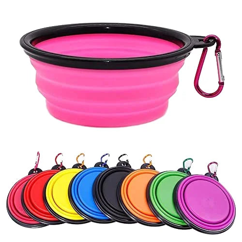 Collapsible Silicone Dog Bowl Dog for Dog Water Bottle Foldable Silicone Pet Bowls