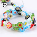 Small Bridge Wholesale Murano Lampwork Flower Beads 6-12mm Shape 4+ Colors Trendy Jewelry Making Diy Crafts Glass Beads