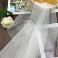 Customizable 63\" Knitted Embroidery Fabric Elastic 100% Polyester Tulle Mesh for Weddings and Girls Custom Fabric Design