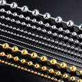 Wholesale Gold Plated Bead Chain Stainless Steel Ball Chain for Jewelry Making