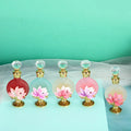 10ml Lotus Water Lily Metal Perfume Bottle Essential Oil Refillable Fancy Attar Bottles Container Gift Party Home Decoration