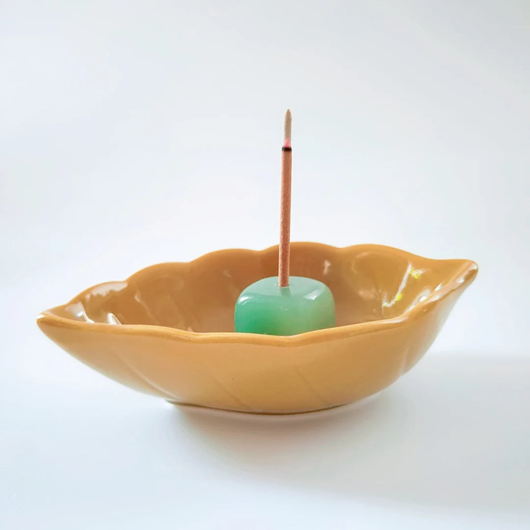 Huiying Low Price Stones Cube Shape Green Aventurine Jade Incense Holder Quartz