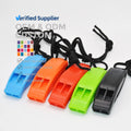 Orange Plastic Backpacking Life Jacket Survival Rescue Whistle with Loud Sound Emergency Outdoor Whistle Lanyard