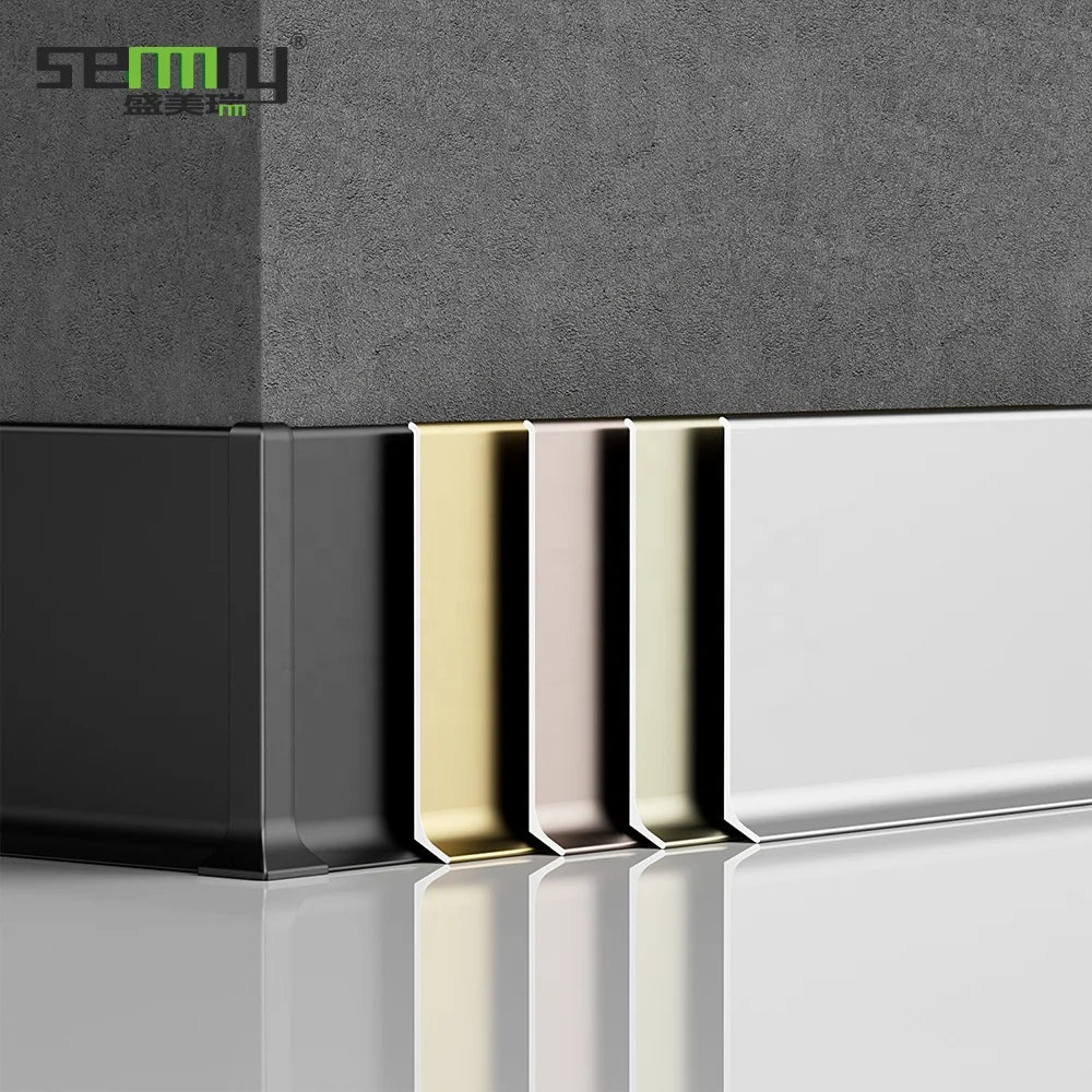 Hot Brushed Waterproof Aluminium Extrusion Tile Level Aluminum Wall Floor Alloy Baseboard