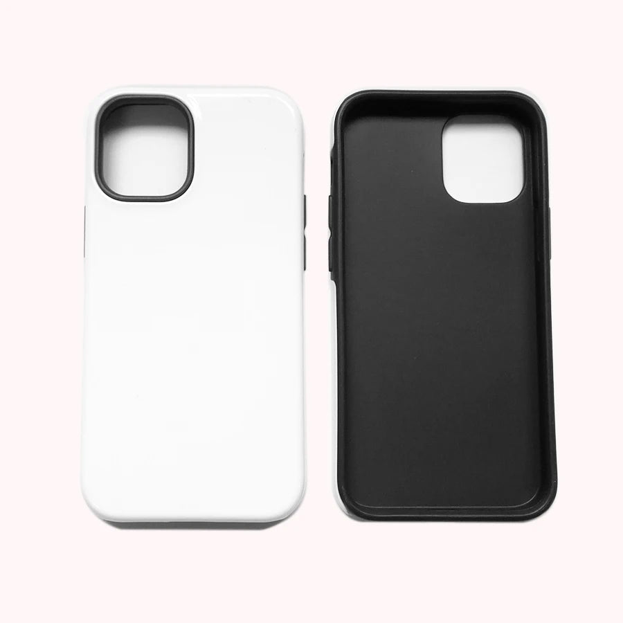 Topjlh Wholesale 3D 2 in 1 Sublimation Blanks Phone Case for Phone Different Series Shockproof Customized Printed Logo