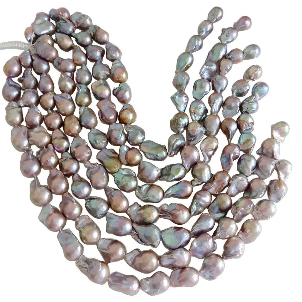 Pearl Beads100% Nature Freshwater Loose Pearl With Baroque Shape BIG VIOLET BAROQUE Shape Pearl .15-22 Mmnice Nature Color
