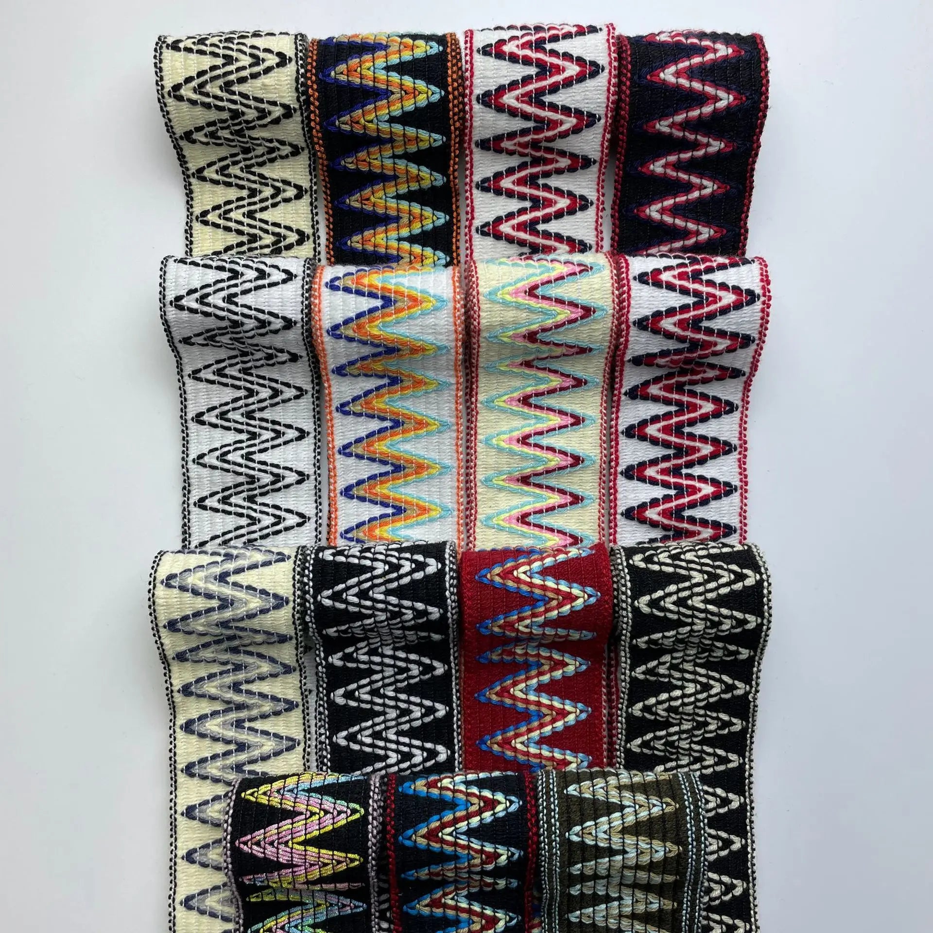 Customizable Ethnic Waistband with Elastic Waves in Various Colors for Garments and Webbing Products