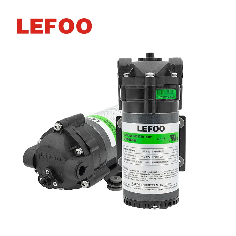 LEFOO 115V Bomba AC Power 50GPD Water RO Booster Pump AC Reverse Osmosis Booster Diaphragm Pump