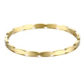 Fashion Jewelry 18K Gold Plated Stainless Steel Cuff Bangles Bracelets for Girls