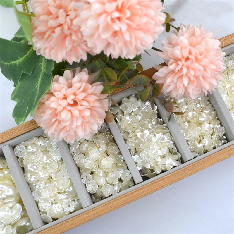 ABS Flower Pearl Beads Wholesale Loose Pearls Handmade Artificial Pearls ABS Beads for Earring Making
