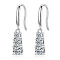 925 Sterling Silver Moissanite Earrings with Water Drop Elements Fashionable and Simple Jewelry Gift