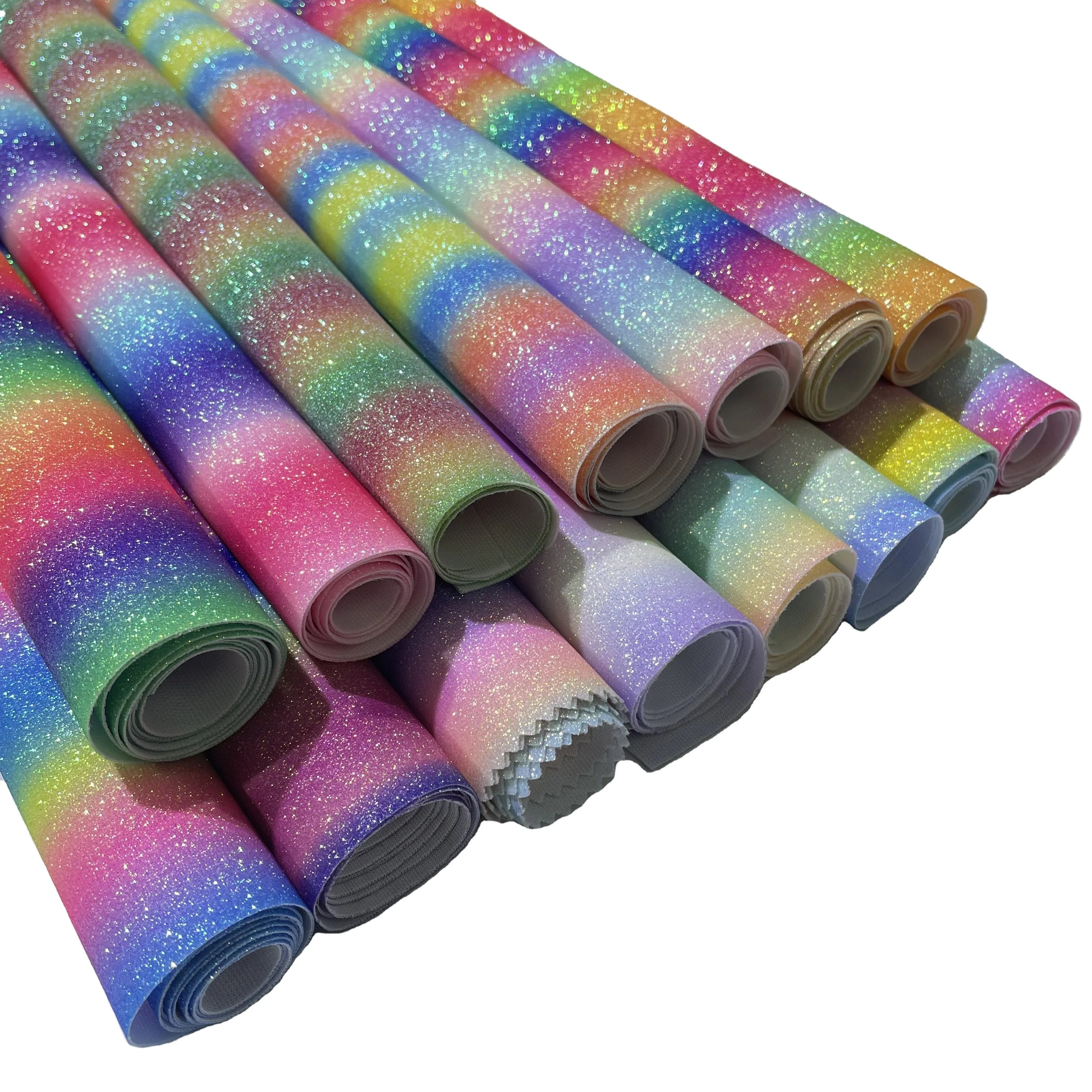 PU Glitter Leather Fabric Sheet for DIY Earrings Crafts Hair Bows Christmas Decoration Making