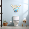 Nursery Room Decor Surf Wall Decor Hang Loose Sign Hawaii Aloha Surfer Hand Shape Finger Shaka Wooden Wall Sign