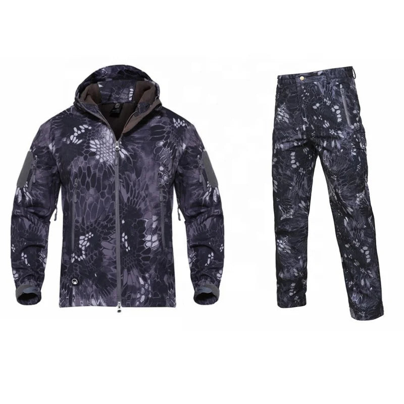 Hot Sale Men Outdoor Hiking Jacket Winter Camouflage  Uniform Waterproof Warm Tactical  Uniform